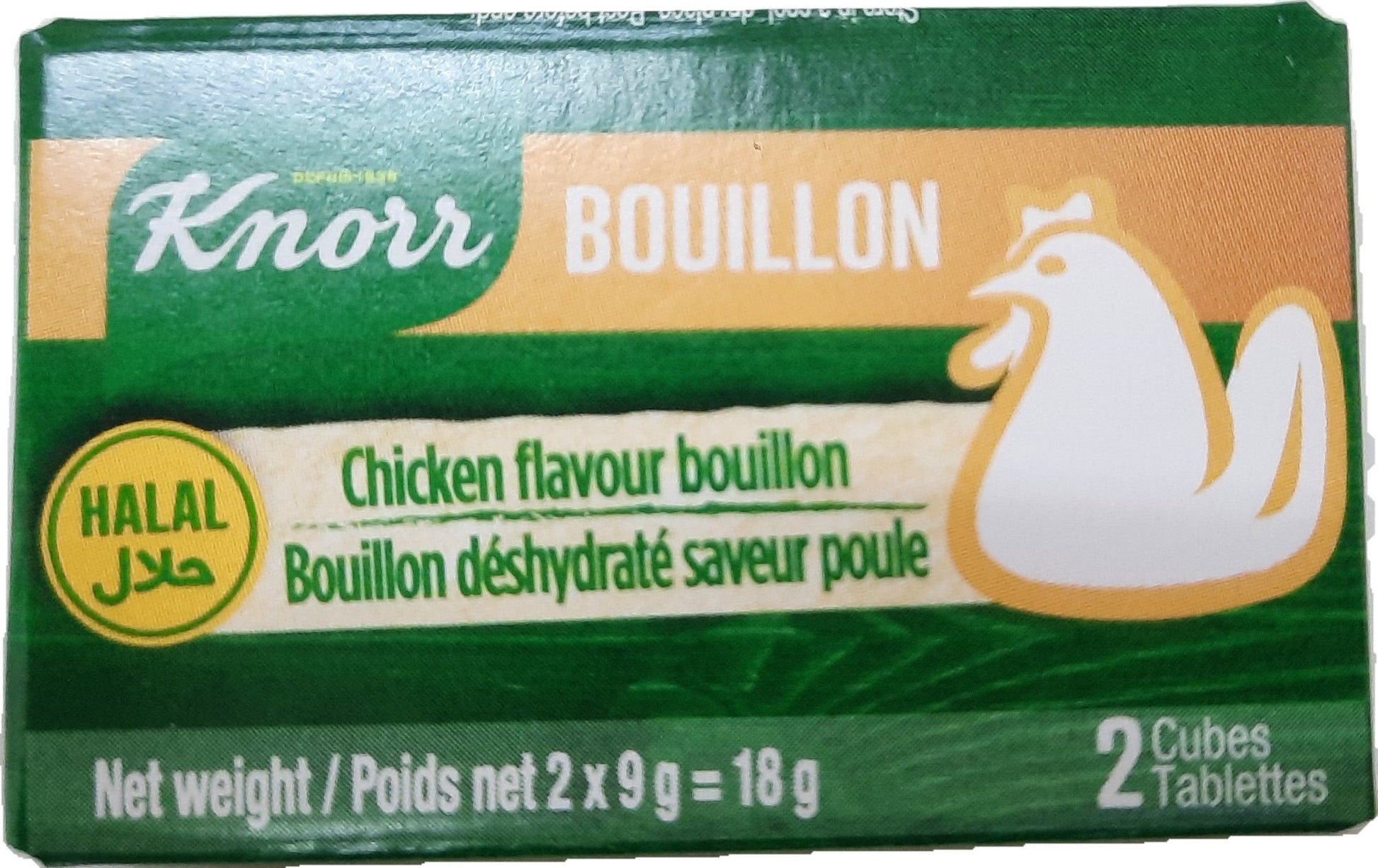Knorr Chicken cubes (Bouillon  2*9gm) 18gm, - Spice Village