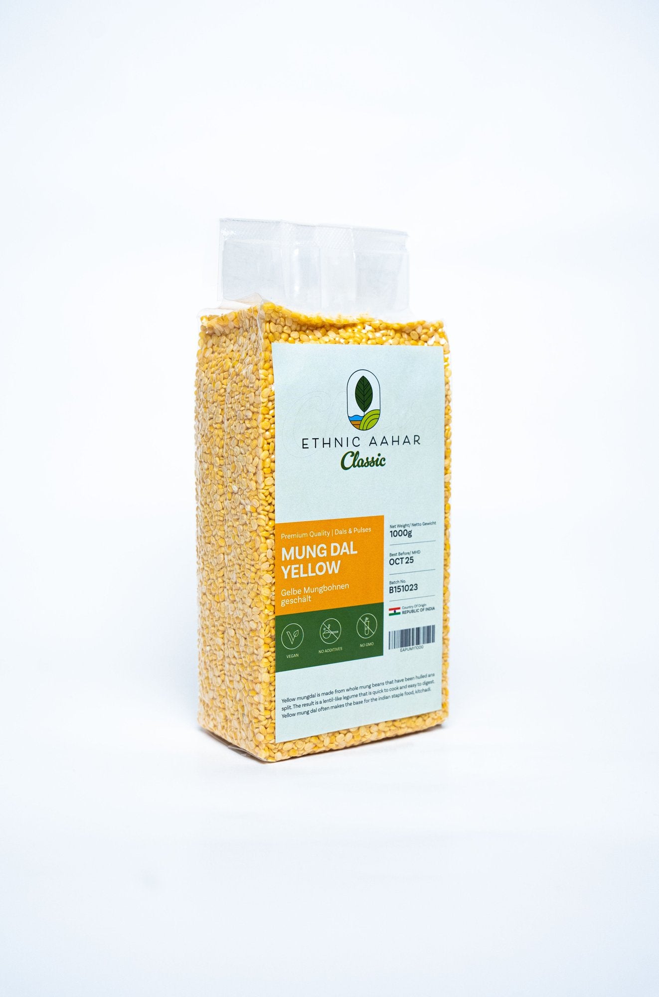 Ethnic Aahar Moong Dal Yellow 1kg - Spice Village