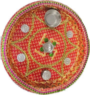 Pooja Plate - Puja Thali Chundari (25 cm diameter) - Spice Village