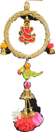 Set of 2 Ganeshji with Parot Hanging Toran - Spice Village