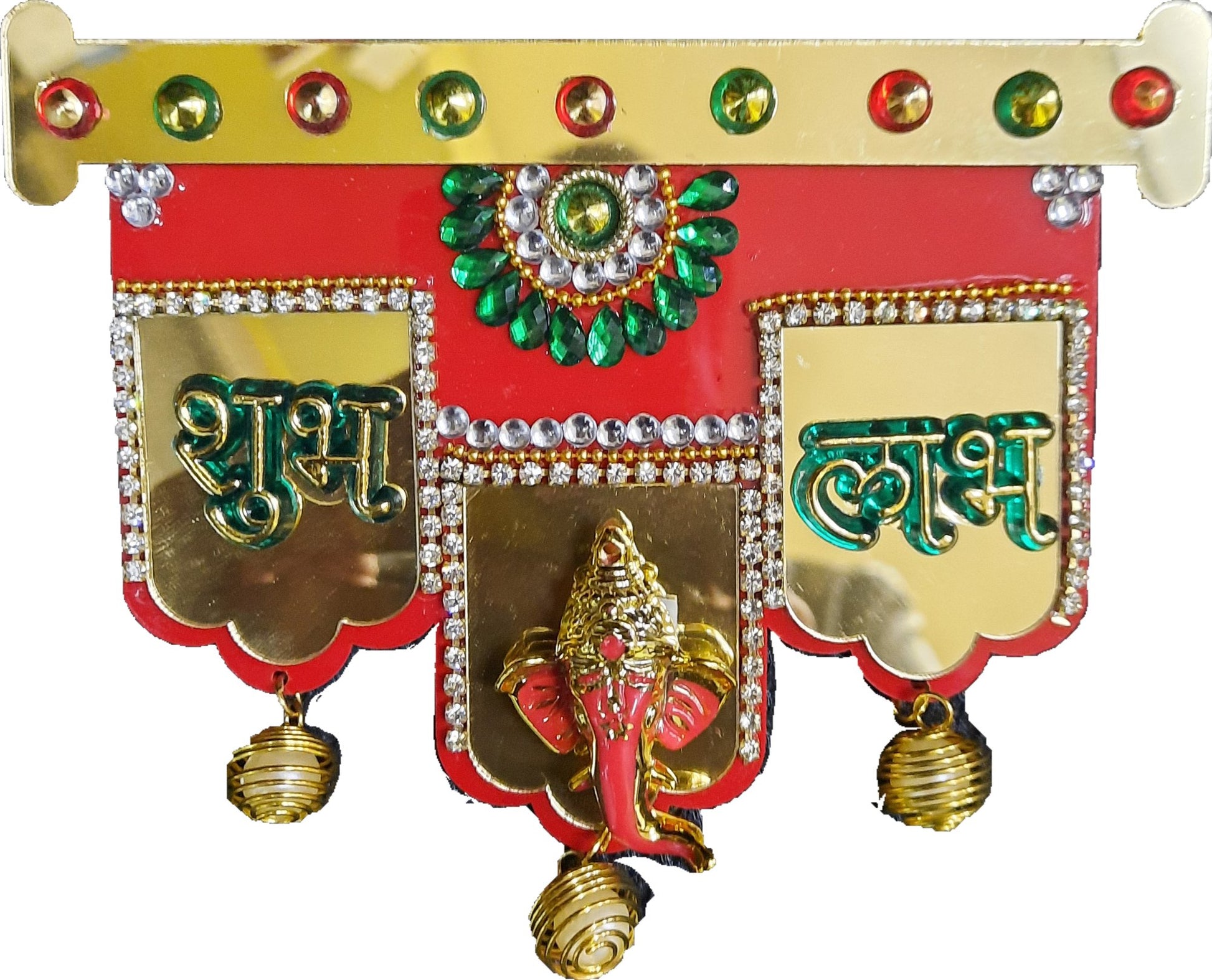 Lotus Design Ganeshji Shubh Labh  Sticker - Spice Village