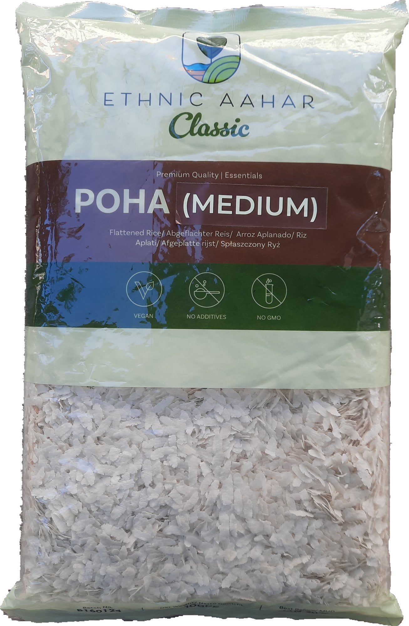 Ethnic Aahar Rice Flakes (Poha/Powa) Medium 1kg - Spice Village