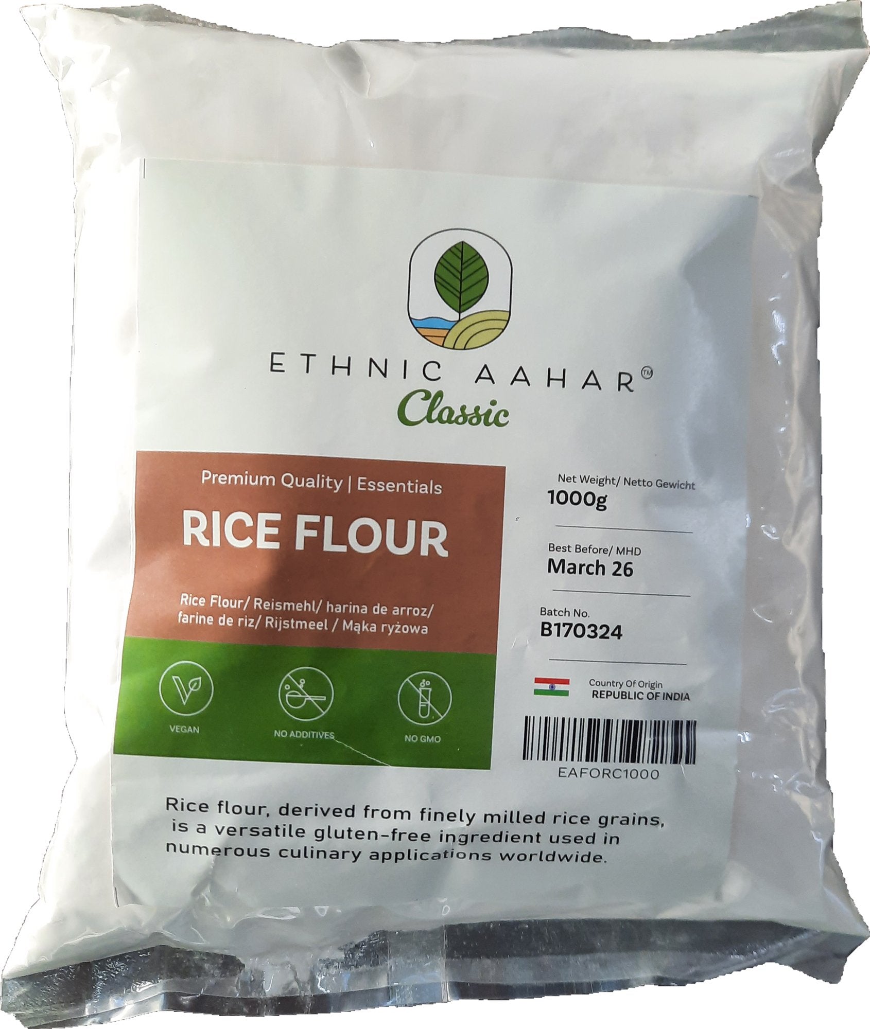 Ethnic Aahar Rice Flour 1kg - Spice Village