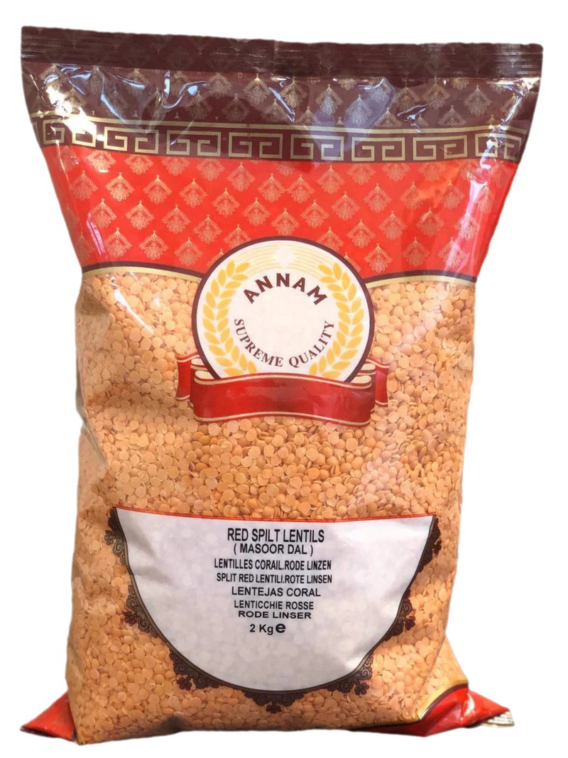 Annam Red Lentils(Masoor dal) 2kg - Spice Village