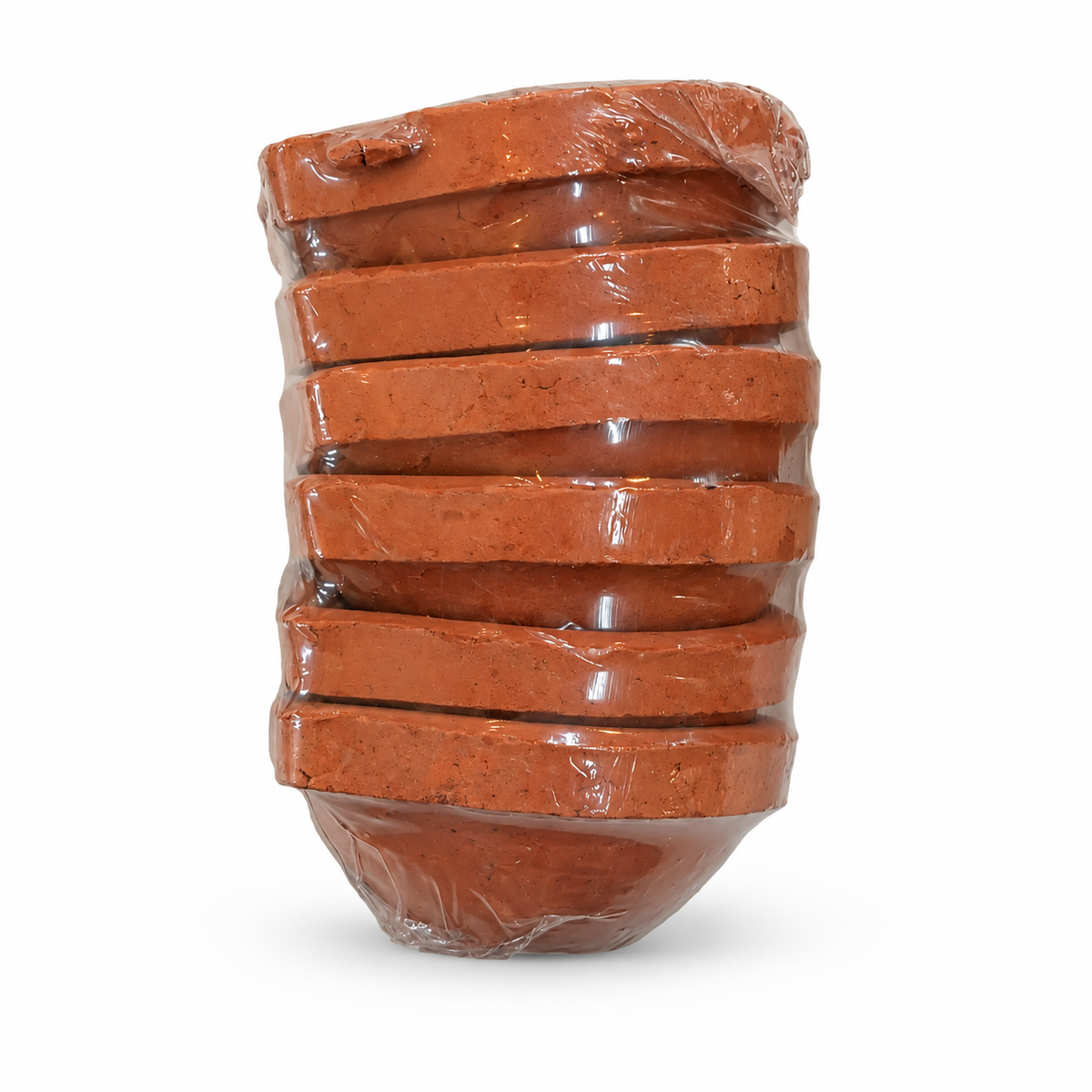 Red Clay Diya- Set of 6pcs - Spice Village