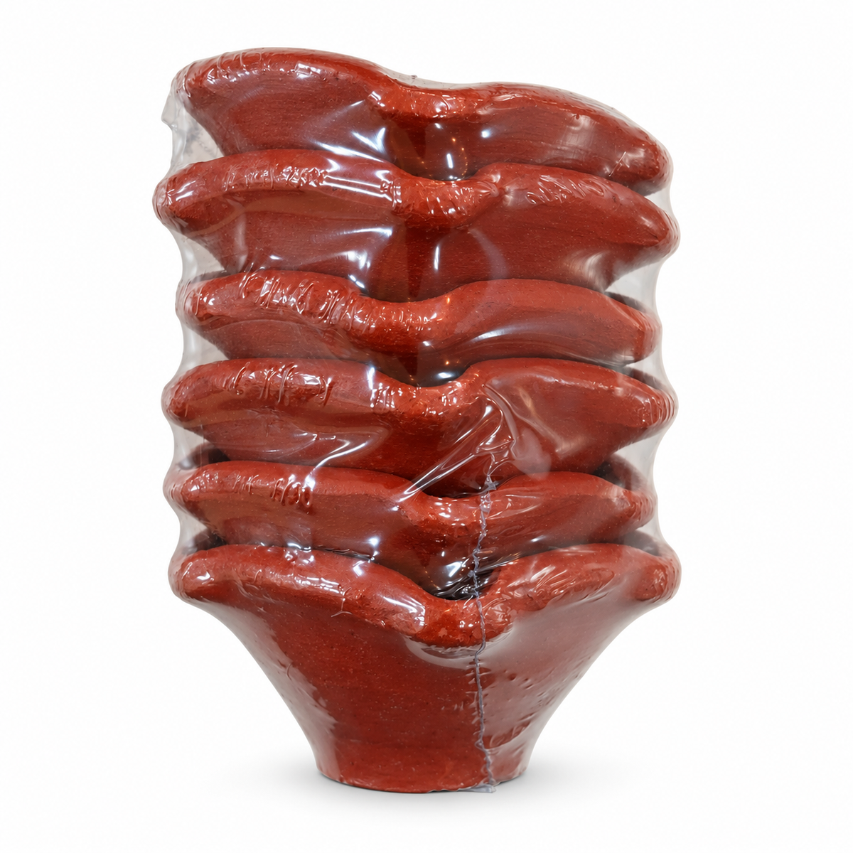 Red Clay Diya(Panch vaat) - Set of 6pcs - Spice Village