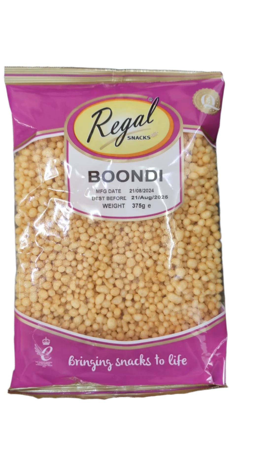 Regal Plain Boondi 375gm - Spice Village