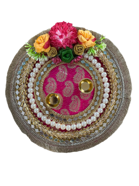 Thali Round Decorative with 2 Bowl