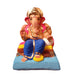 Ganesh Idol 8" Home Visarjan Kacchi Mitti Ganesh (Eco Friendly -32) (COLOURED) - Assorted Colour - Only Berlin same day delivery