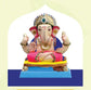 Ganesh Idol 10"  Home Visarjan Kacchi Mitti Ganesh (Eco Friendly -75 (Diamond) - Assorted Colour - Only Berlin same day delivery