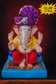 Ganesh Idol 13"  Home Visarjan Kacchi Mitti (Eco Friendly - 135 (Diamond) - Assorted Colour - Only Berlin same day delivery