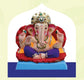 Ganesh Idol 10"  Home Visarjan Kacchi Mitti Ganesh (Eco Friendly -77 (Diamond) - Assorted Colour - Only Berlin same day delivery