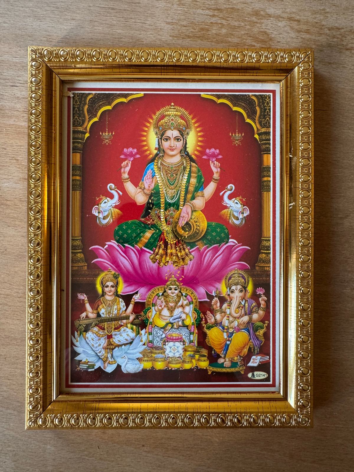 Photo Frame - Sarasvati, Ganesh, Laxmiji and Kuber - Spice Village