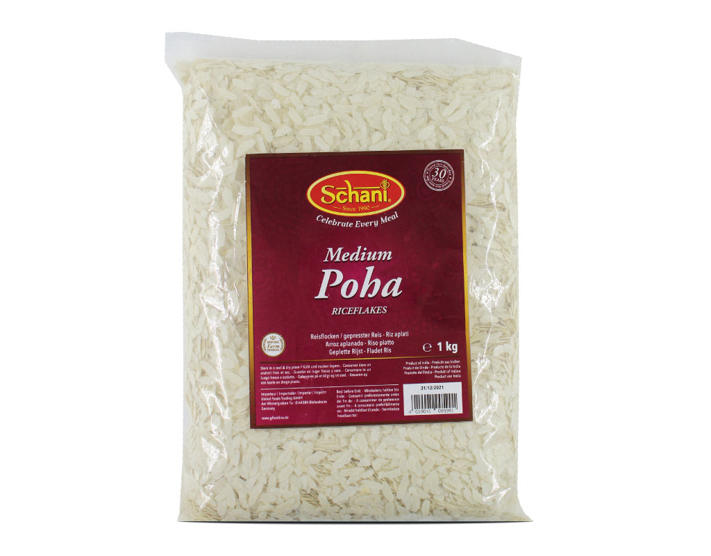 Schani Rice Flakes (Poha/Powa) Medium 1kg - Spice Village