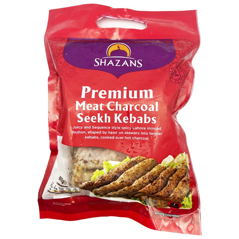 Frozen shezan Meat Charcoal Seekh Kebab 900gm - Only Berlin Same Day Delivery - Spice Village