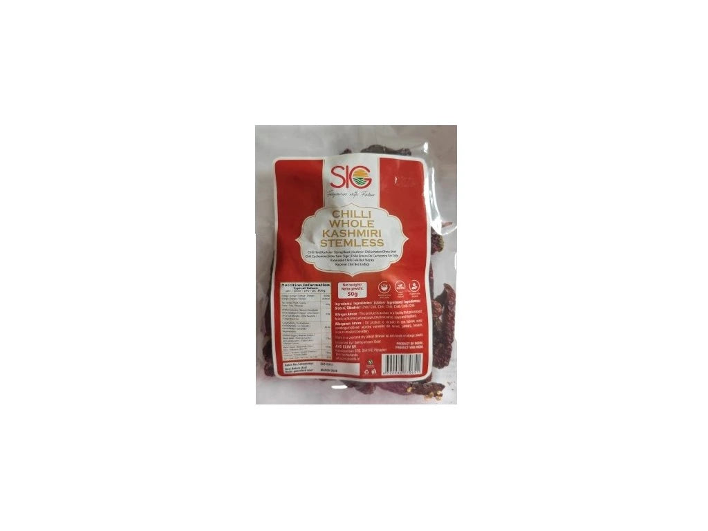 SIG Kashmiri Chilli Whole 50gm - Spice Village