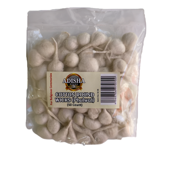 Cotton Wicks Round (PhulWat) Approx 50 pcs - Spice Village