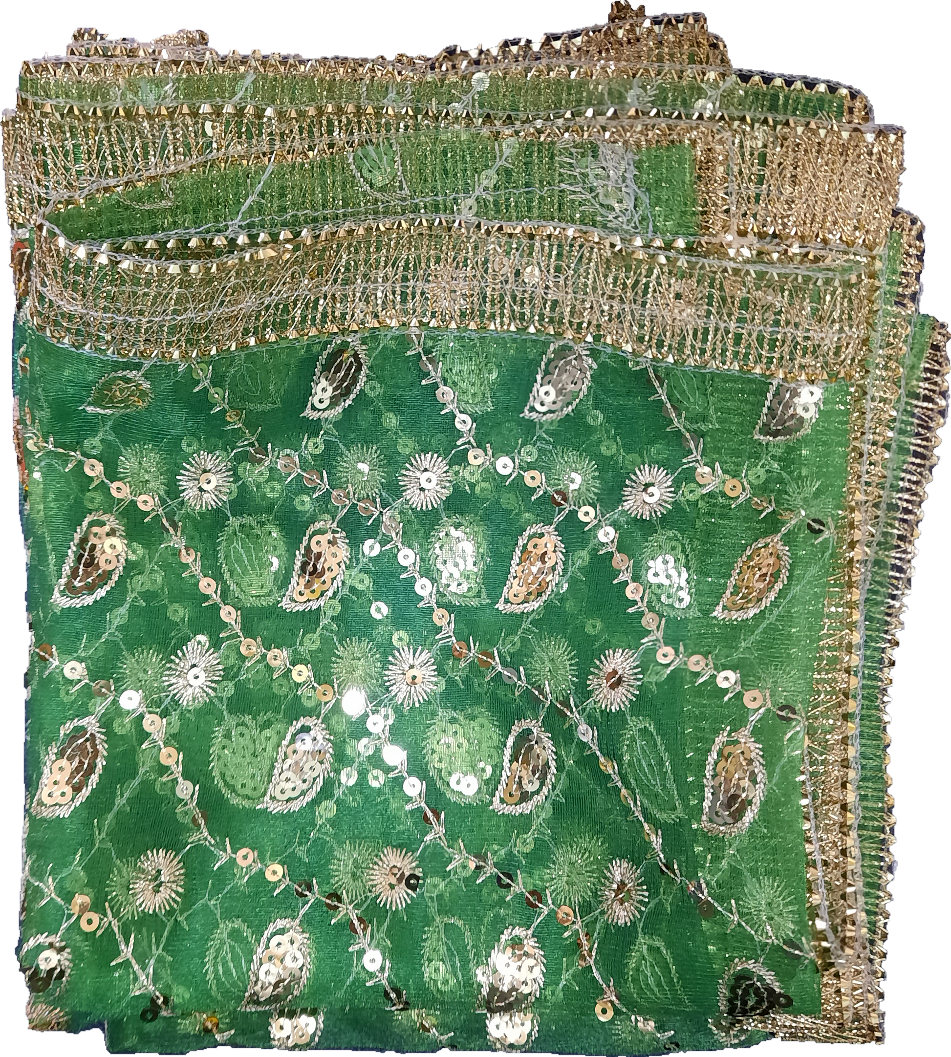 Chundadi (pooja)( Green Colour) (30*45cm) - Spice Village