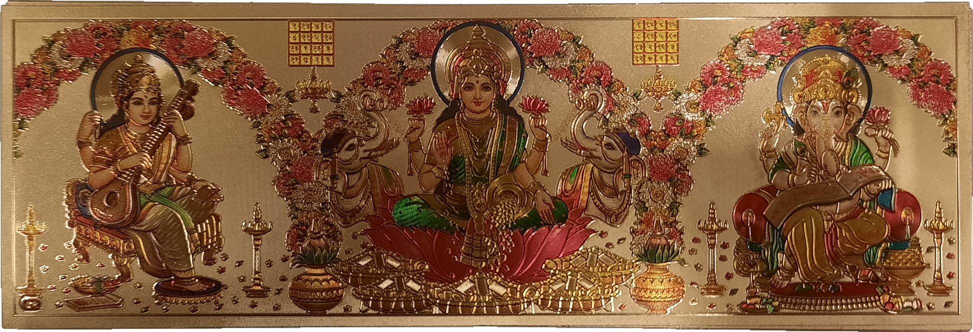God Stickers Laxmiji Ganeshji Saraswatiji - Spice Village