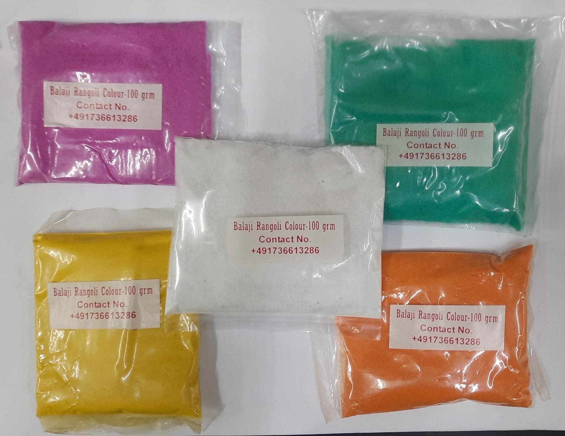 Rangoli Colours Mix (Pack of 5) 500gm - Spice Village