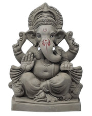 Ganesh Murti (Statue) Home Visarjan Kacchi Mitti Ganesh 20cm - Assorted Colour - Only Berlin same day delivery - Spice Village