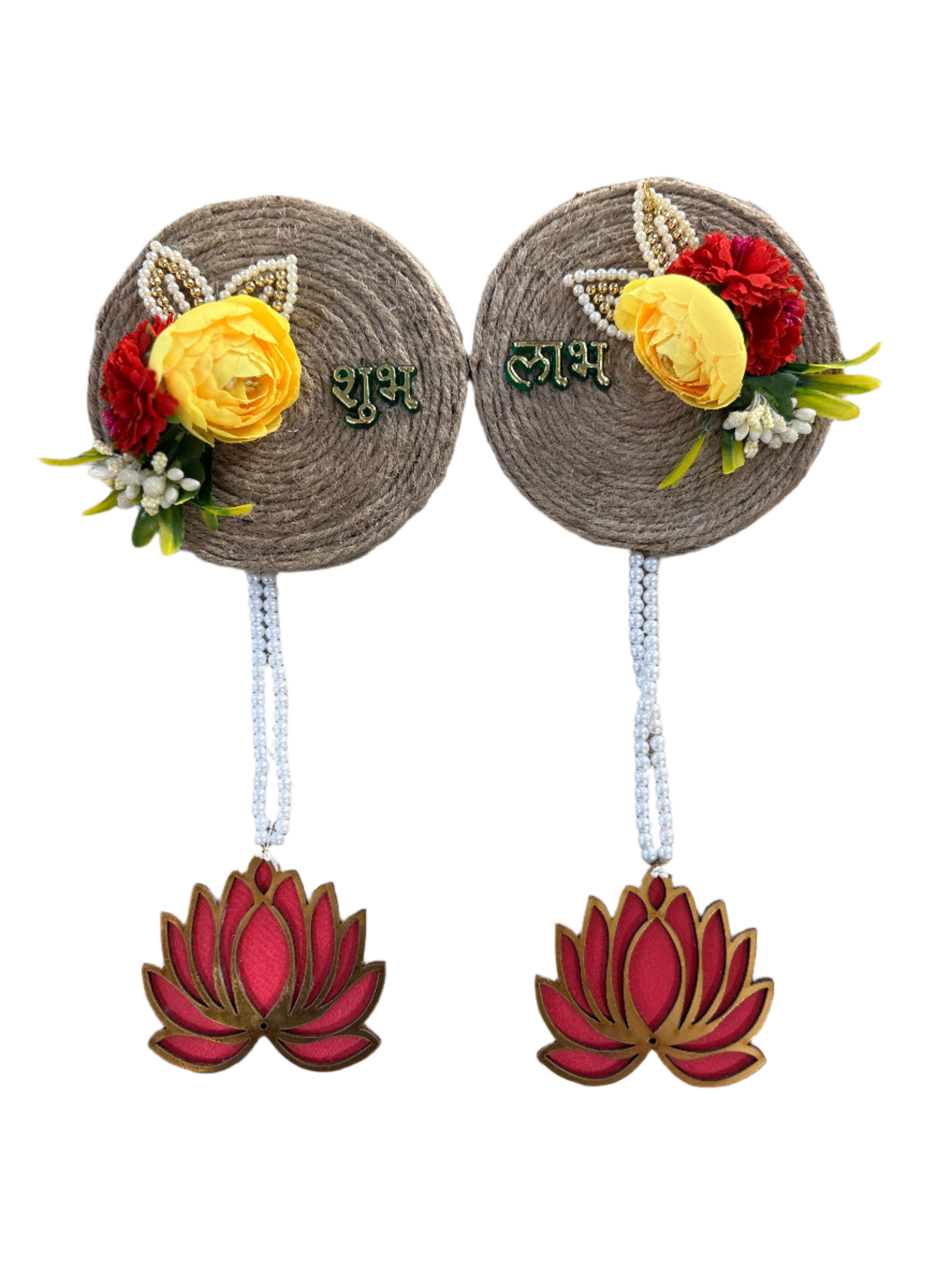 Lotus Hanging Shubh Labh Decor - Spice Village