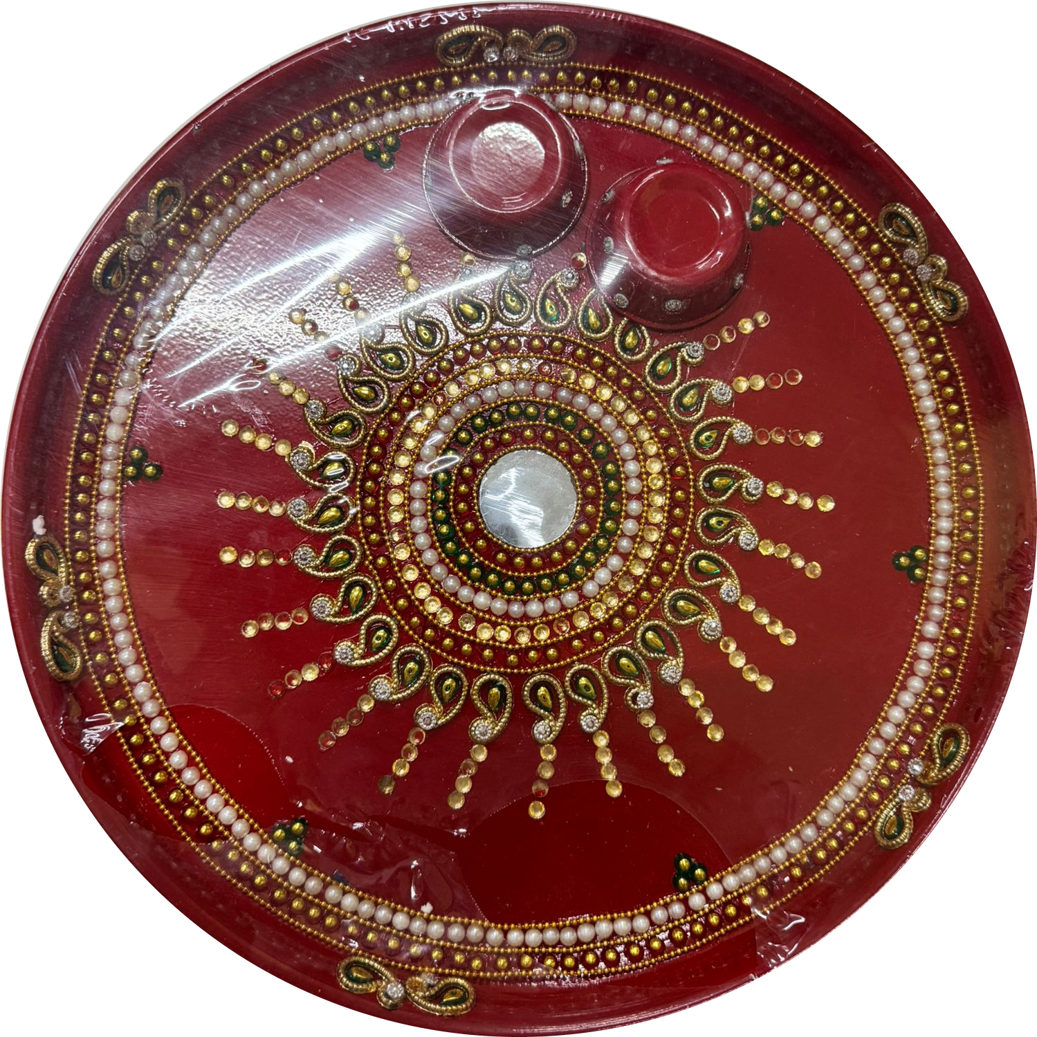 Pooja Plate - Puja Thali (25 cm diameter) - Spice Village
