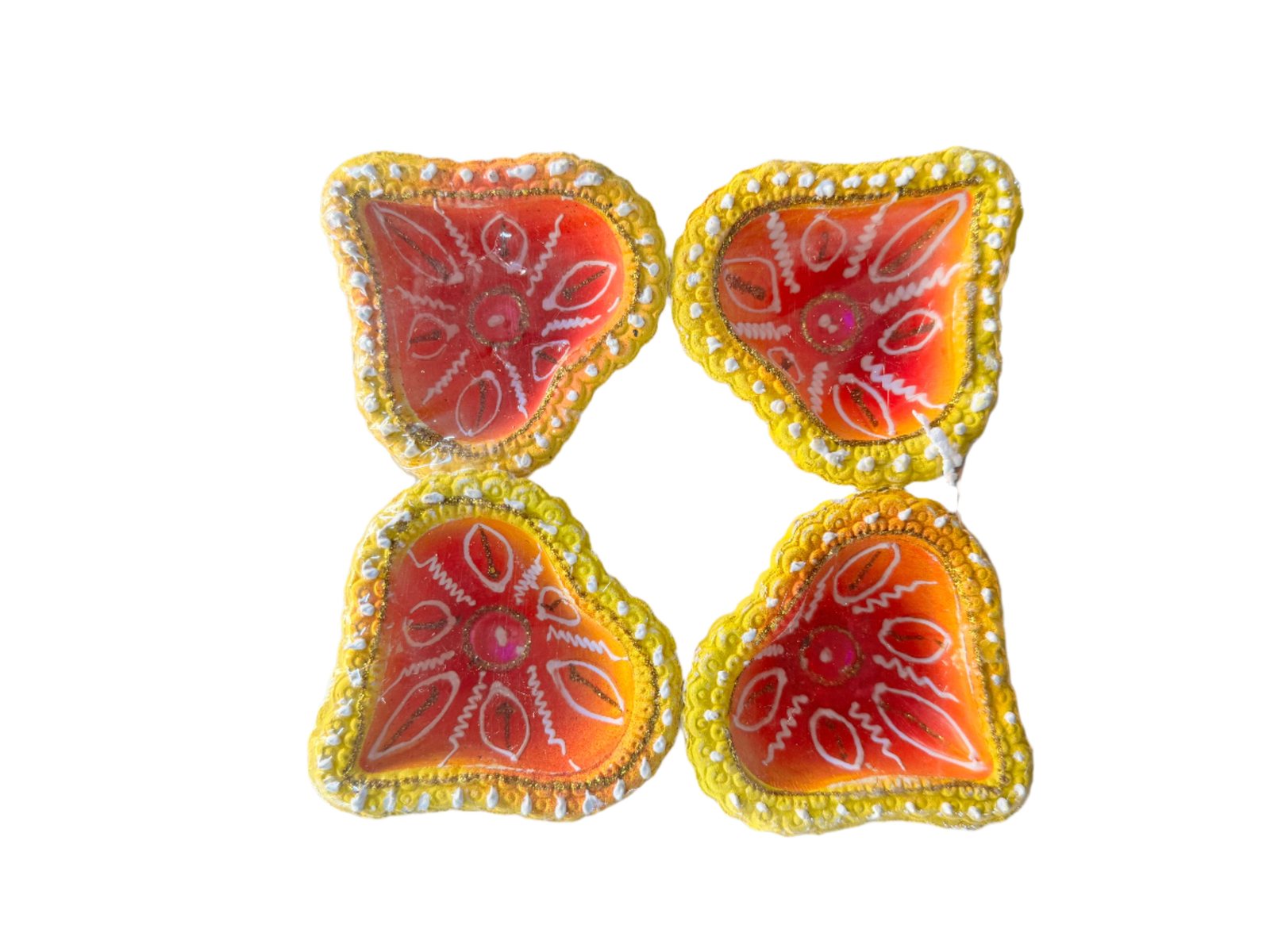 Premium Fancy Colorful Diya(Pack of 4) - Spice Village