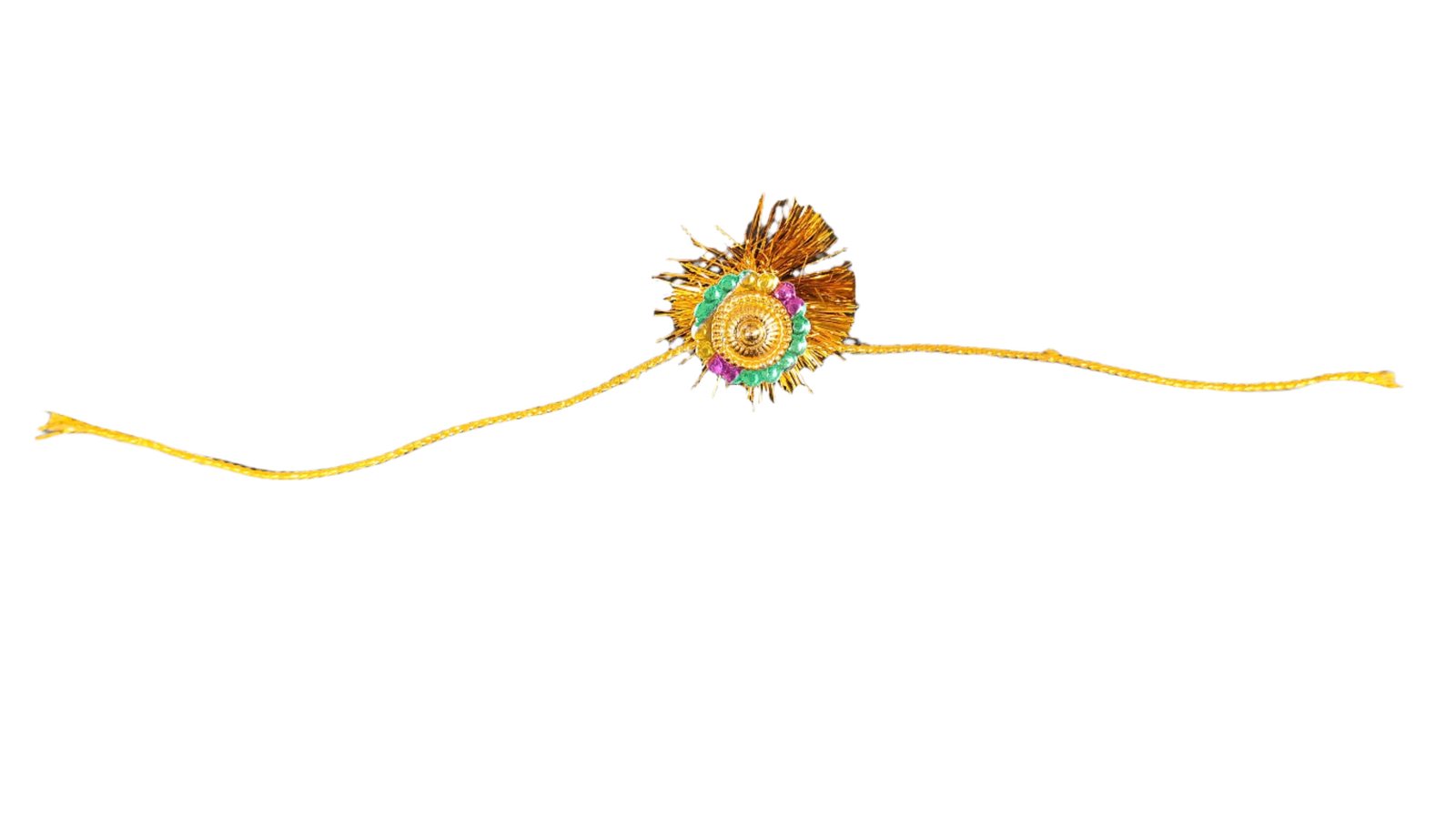 Rakhi Golden Colour beads 1pc - Spice Village