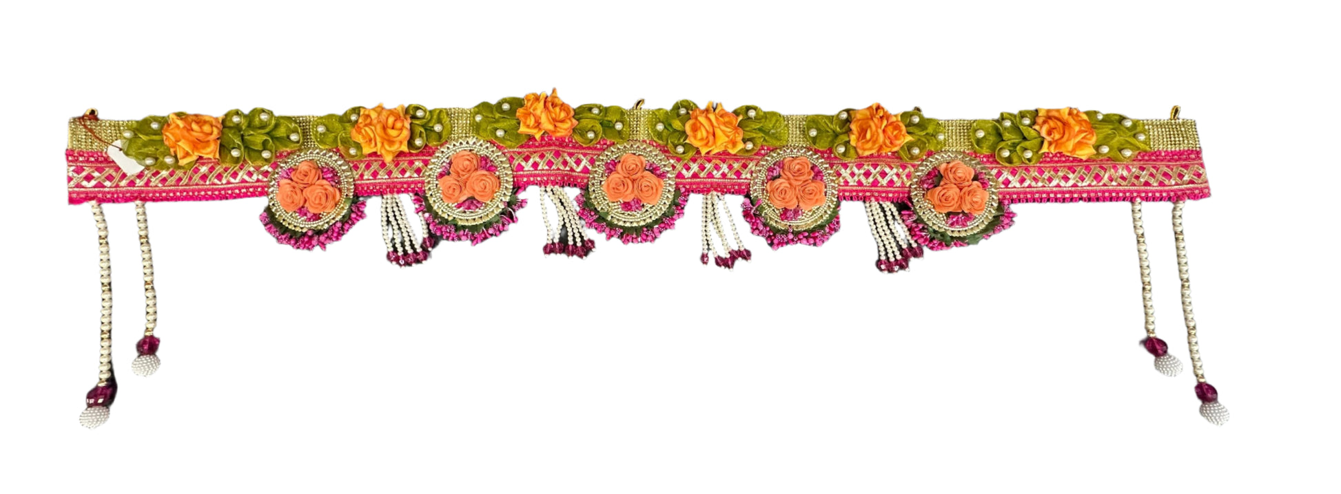 Toran Flower Design On Cloth (Havy) - Spice Village