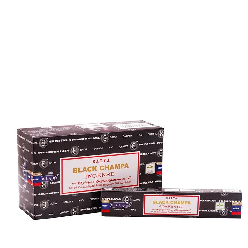 Satya Nag champa Agarbati - Black 10gm - Spice Village