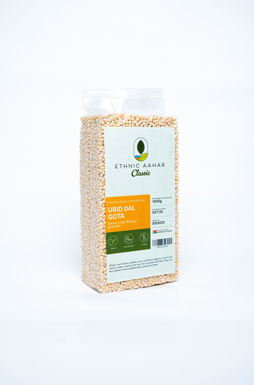 Ethnic Aahar Urid Gota Whole 1kg - Spice Village