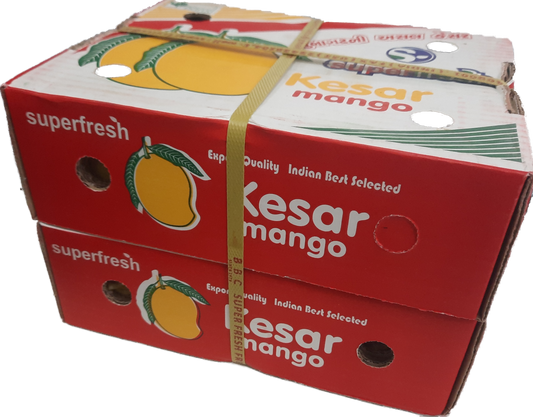 Pack Of 2Box Fresh Kesar Mangoes 3kgs (10-12 pcs)  - No refund or guarantee