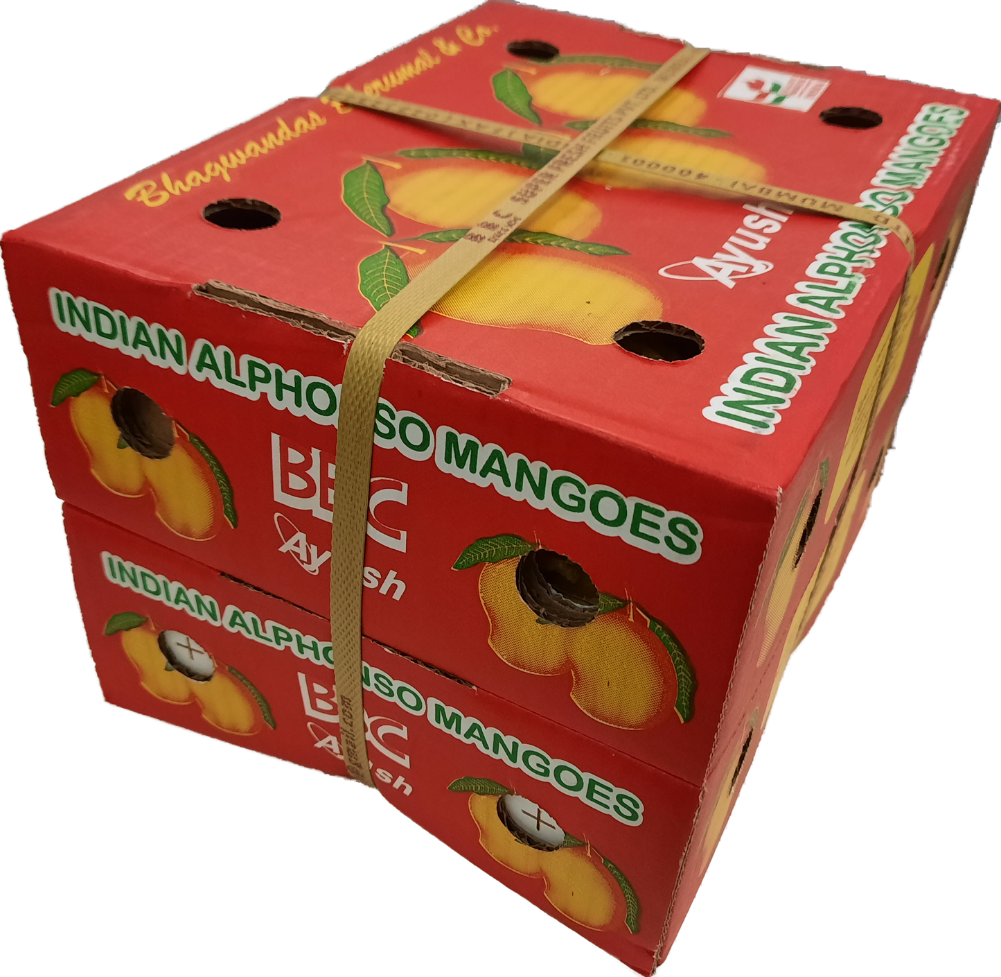 Pack Of 2Box Fresh Alphonso Mangoes 3kgs (10-12 pcs)  - No refund or guarantee