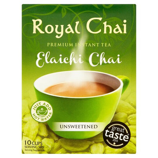 Royal Chai  Elaichi (Cardamom) Chai Instant Premix ( Unsweetened) Tea 140gm