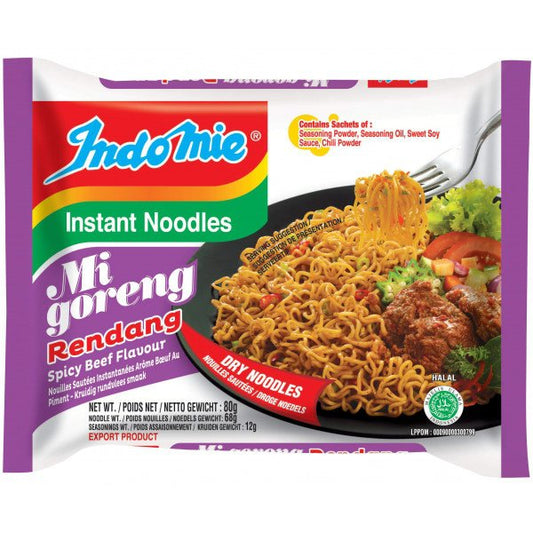 Indomie Instant Noodlesoup Mie Goreng Rendang (spicy Beef) 80gm
