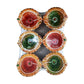 Premium Colorful Diya (Pack of 6)
