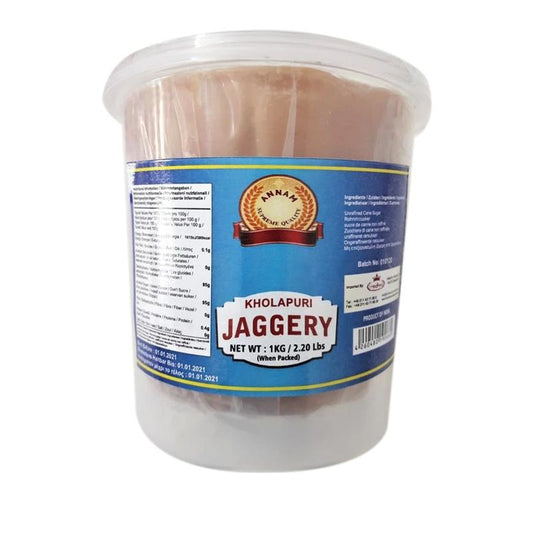 Annam Kolhapuri Jaggery White Jar 1kg