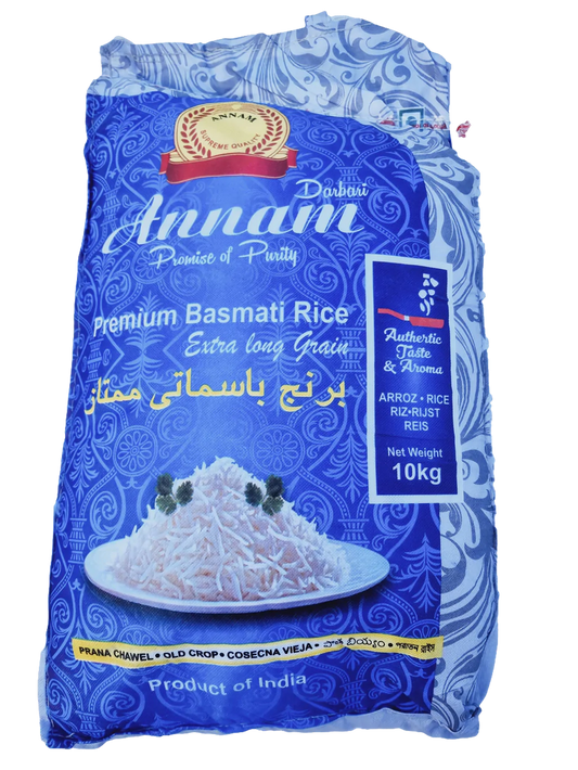 Annam Darbari Extra Long Grain Basmati Rice 10kg