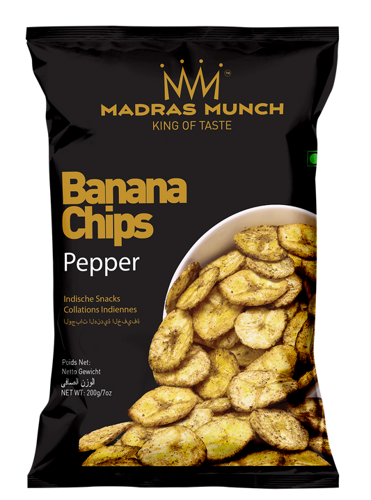 Madras Munch Banana Chips Pepper 200g