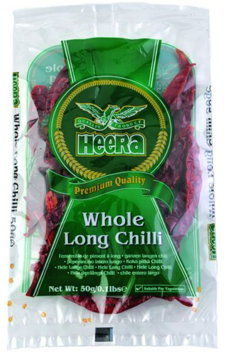 Heera Whole Long Chilli 50gm