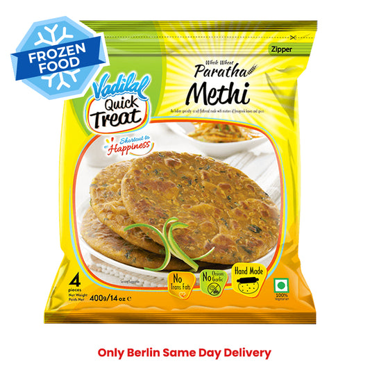 Frozen Vadilal Methi Paratha (4 pcs) 400gm - Only Berlin Same Day Delivery