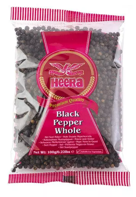 Heera Black Pepper Whole 100gm