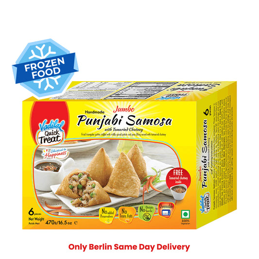 Frozen Vadilal Punjabi Samosa (6 pcs) (Jumbo) 470gm - Only Berlin Same Day Delivery