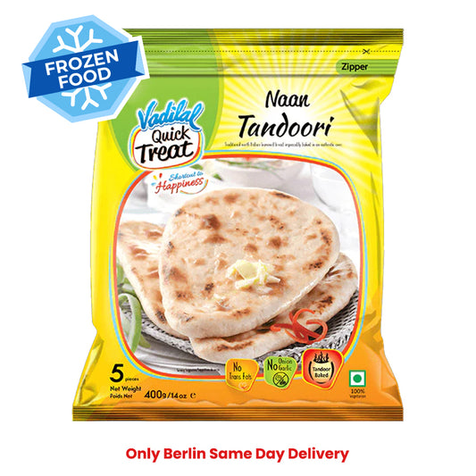 Frozen Vadilal Tandoori Naan - Plain (5 pcs) 400gm - Only Berlin Same Day Delivery