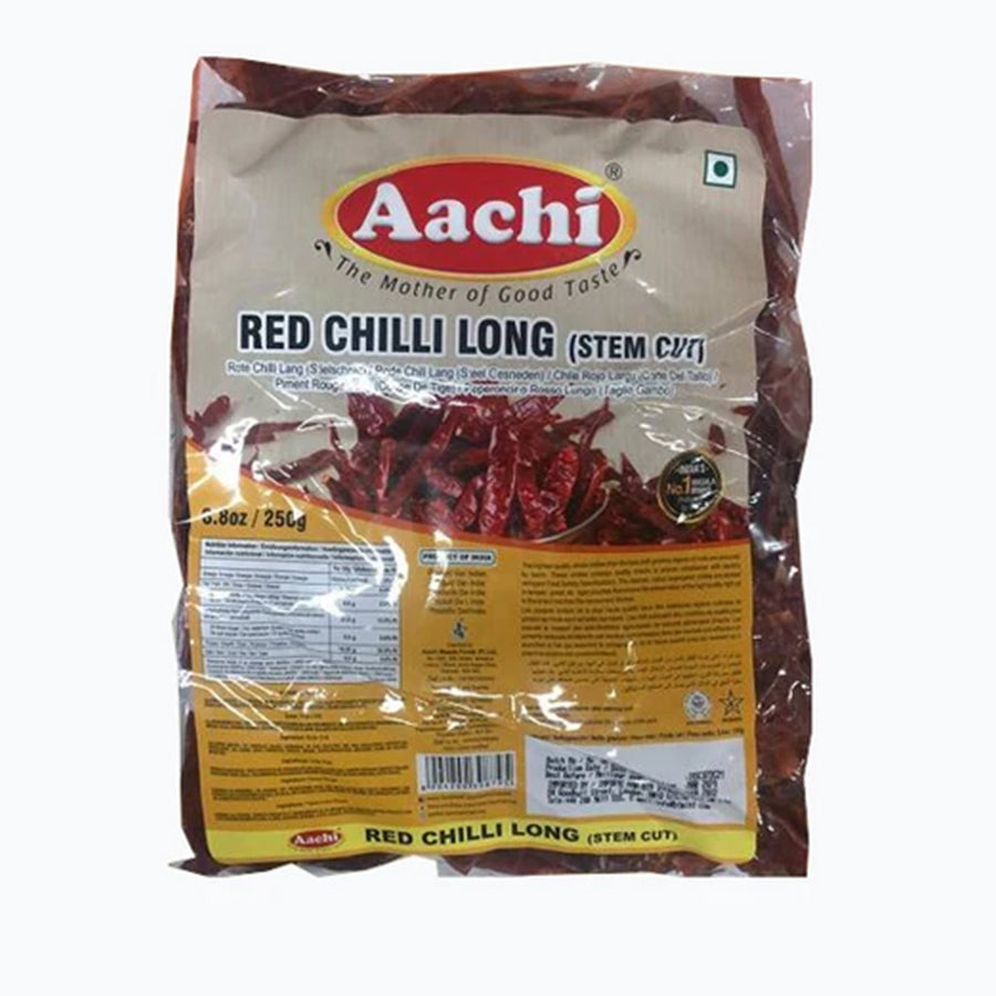 Aachi Chilli Long with Stem 100gm - Spice Village
