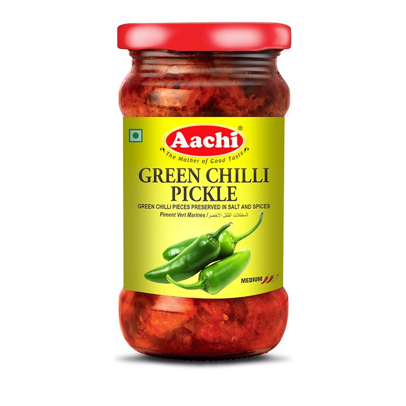 Aachi Green Chilli Pickle 300gm - Spice Village