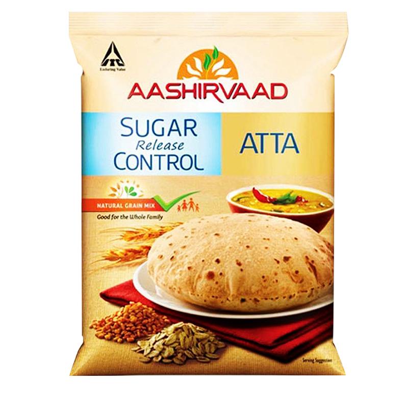 Aashirvaad Atta with Multigrain and Fenugreek 2kg (Sugar Release Control) - Spice Village