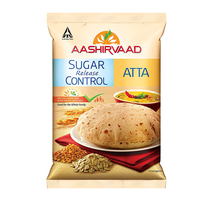 Aashirvaad Atta with Multigrain and Fenugreek 5kg (Sugar Release Control) - Spice Village