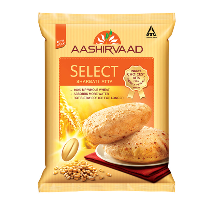 Aashirvaad Select Sharbati Atta 10kg (Export Pack) - Spice Village